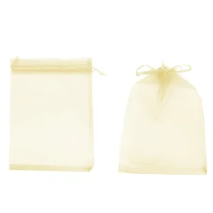 Bolsa Organza Beige 12 Unidades Diferentes Tamaños