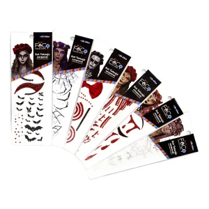Adhesivo Bling Tattoo Halloween 12 Unidades